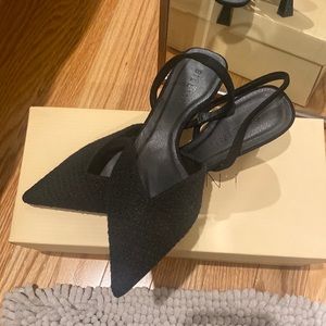 Anita Black Boucle Pointed-Toe Slingback Pumps
Billini